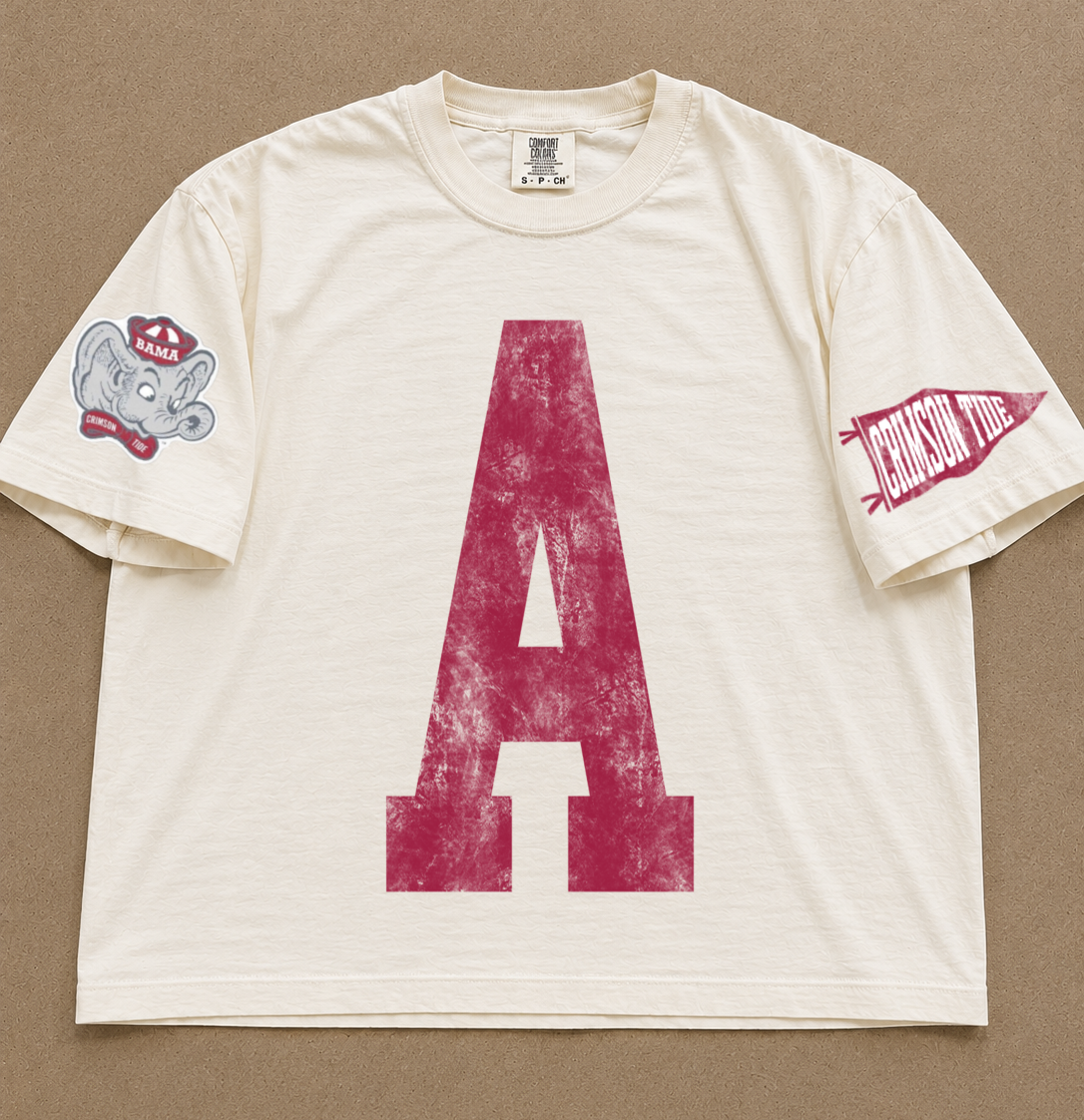 Comfort Colors Alabama Crimson Tide Spiritwear  Boxy Crop Tee / Adult Sizes