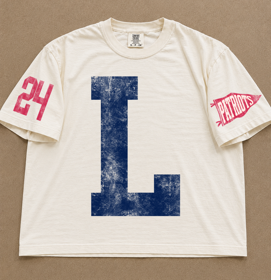 Custom Comfort Colors Lewisburg (OR ANY OTHER SCHOOL) Number Spiritwear Shirts/Football /Baseball or Softball/ Custom Boxy Crops