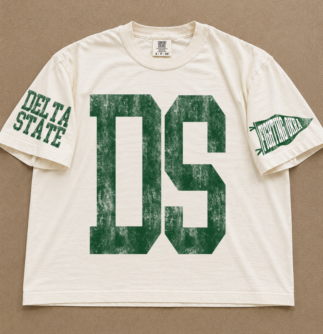 Custom Comfort Colors Delta State Spirit Wear Shirts/ Boxy Crop/ Adult Sizes