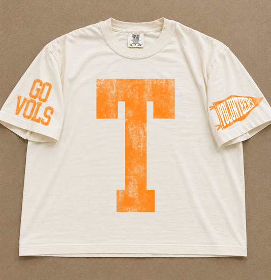 Comfort Colors Tennessee Vols Spiritwear  Boxy Crop Tee