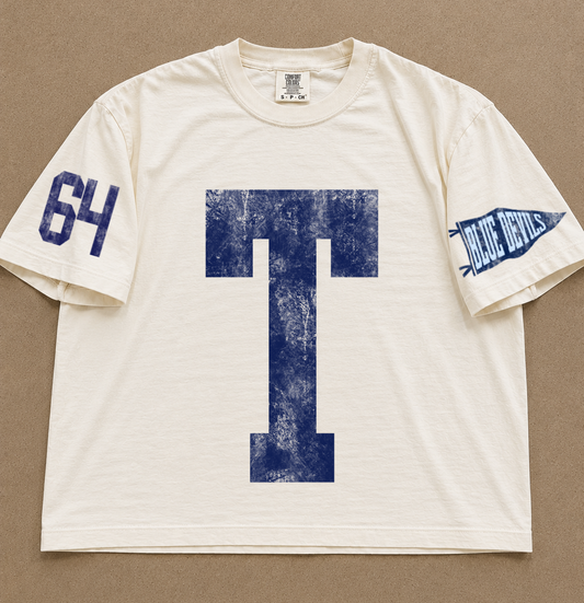 Custom Comfort Colors Tunica Academy (OR ANY OTHER TEAM) Number Spiritwear Shirts/Baseball or Softball/ Custom Boxy Crops
