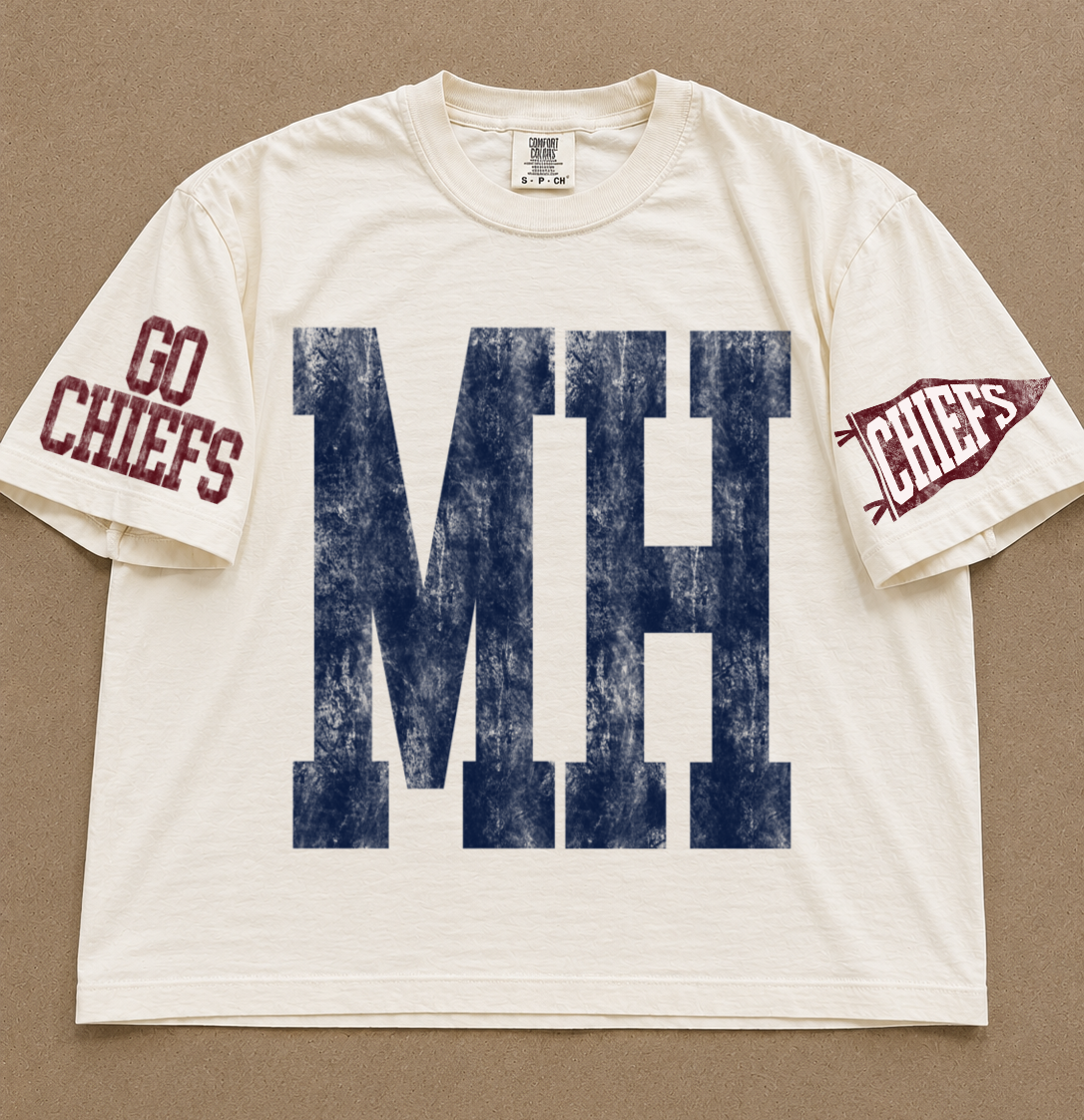 Custom Comfort Colors Magnolia Heights Chiefs Spirit Wear Shirts/ Custom Boxy Crops