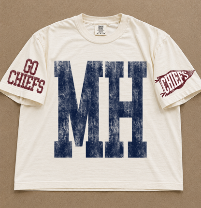 Custom Comfort Colors Magnolia Heights Chiefs Spirit Wear Shirts/ Custom Boxy Crops