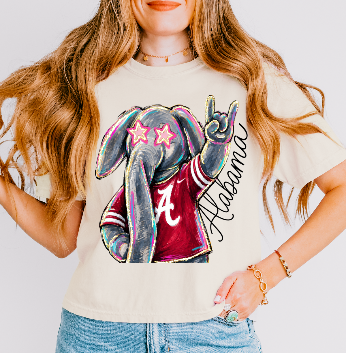 Comfort Colors Alabama Crimson Tide Spiritwear  Boxy Crop Tee / Adult Sizes