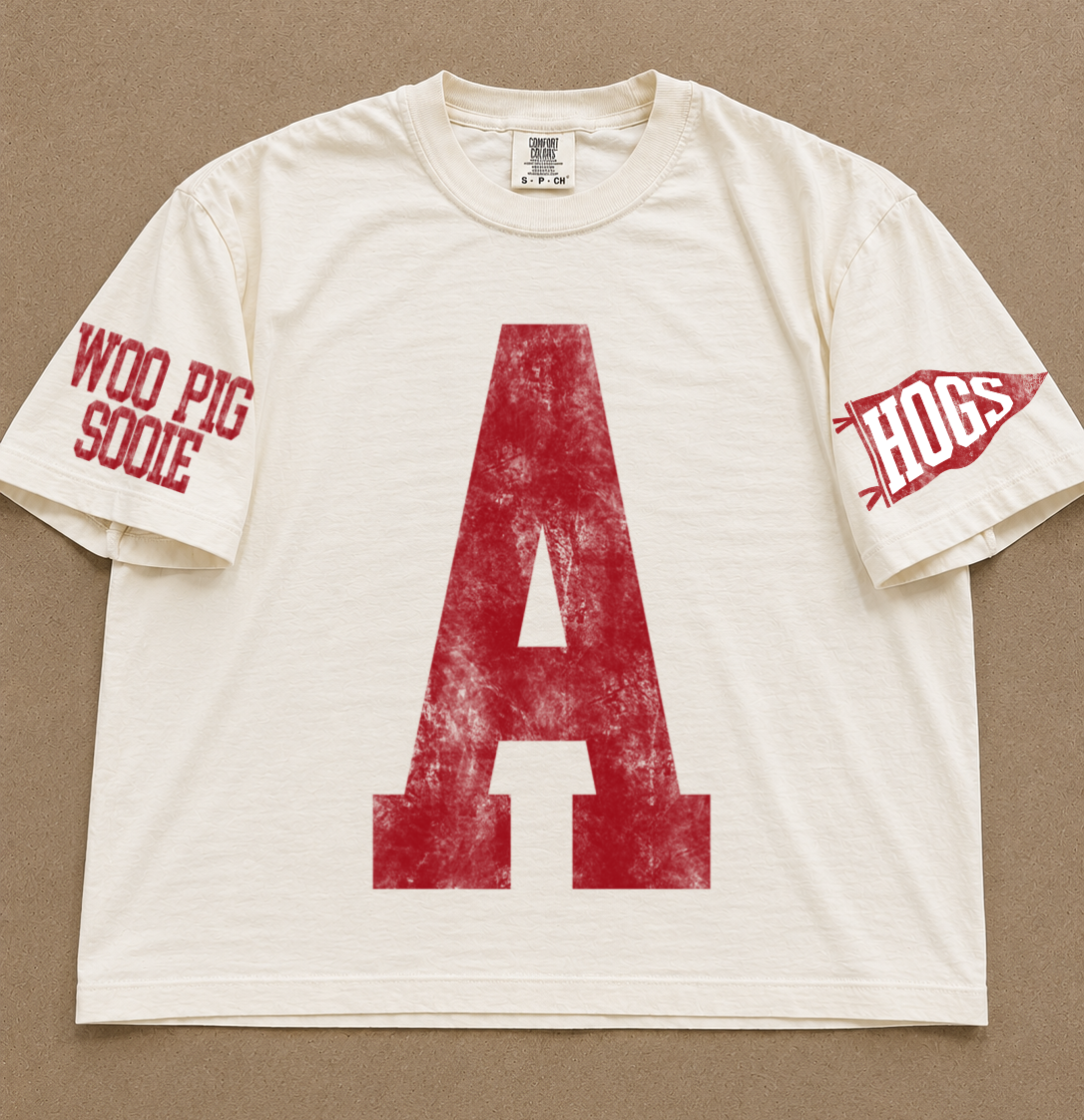 Comfort Colors Arkansas Spiritwear  Boxy Crop Tee