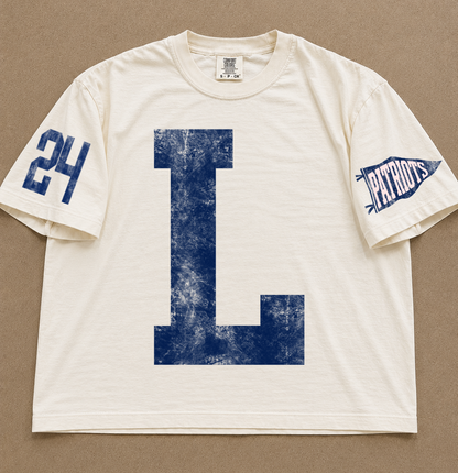 Custom Comfort Colors Lewisburg (OR ANY OTHER SCHOOL) Number Spiritwear Shirts/Football /Baseball or Softball/ Custom Boxy Crops