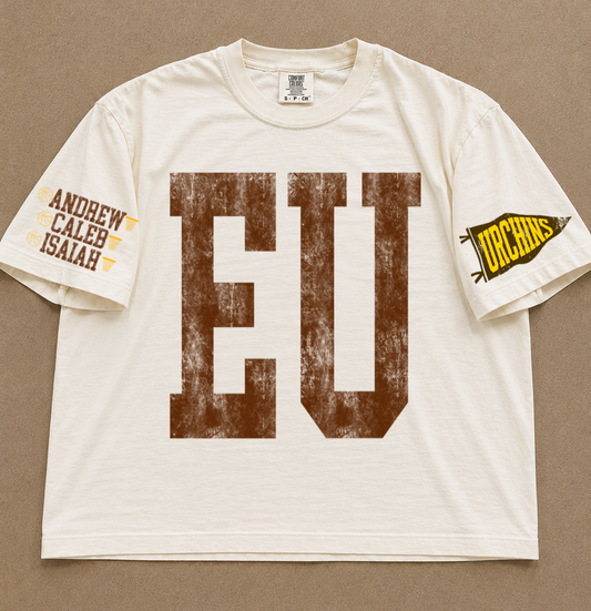 East Union Urchins Custom Name and Sports Shirt/Comfort Colors Boxy Crop/ Adult Sizes