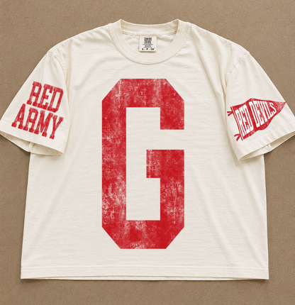 Custom Comfort Colors Germantown Red Devils Spirit Wear Shirts/ Boxy Crop/ Adult Sizes