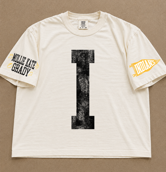Itawamba Indians Custom Name and Sports Shirt/Comfort Colors Boxy Crop/ Adult Sizes