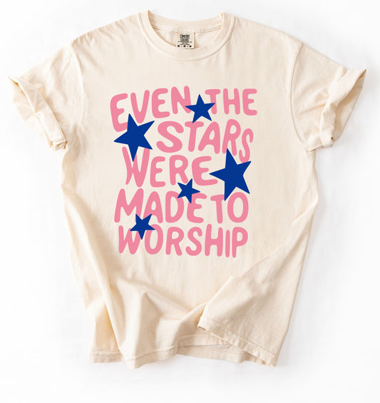 Comfort Colors Even The Stars Were Made To Worship Shirt/ Youth and Adult Sizes