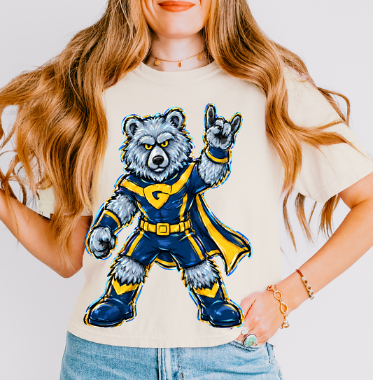 Grizzlies-Comfort Colors Boxy Crop/ Adult Sizes