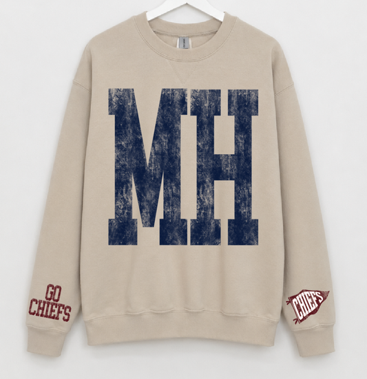 Custom Magnolia Heights Chiefs Spirit Wear Sweatshirts/ Custom Sweatshirts - Gildan or Bella Canvas Options