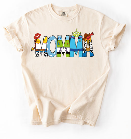 Toy Story Momma (Or Another Name or Saying) Shirt/ Comfort Colors Brand (Youth Will Be Gildan Softstyle)