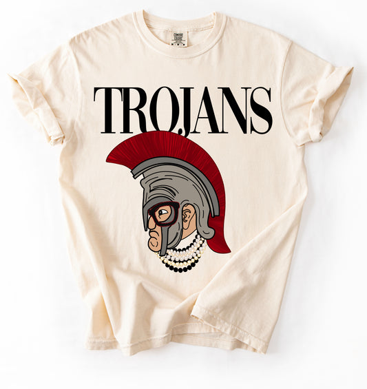 Comfort Colors or Gildan Softstyle Trojans Pearls Tee/ Trojans Mascot Shirt/ Youth and Adult Sizes