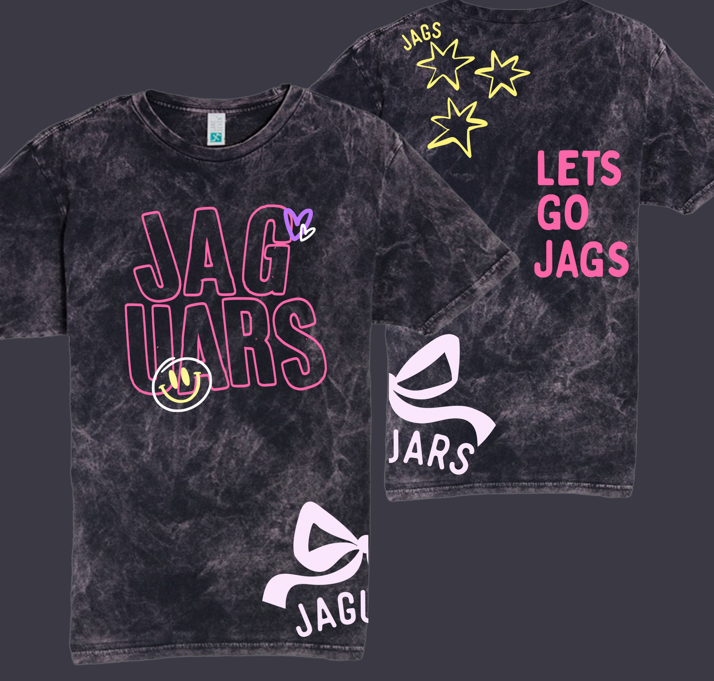 Acid Washed Jaguar Spirt Wear/ Youth and Adult Sizes - Front/Back Printed - Desoto Central