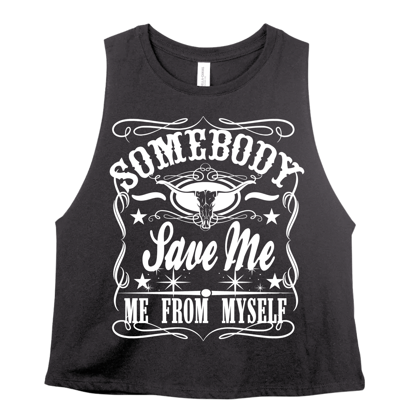 Somebody Save Me From Myself Concert Tank - Cropped or Flowy