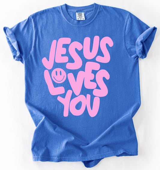 Comfort Colors or Jesus Loves You Tee/ Youth and Adult Sizes