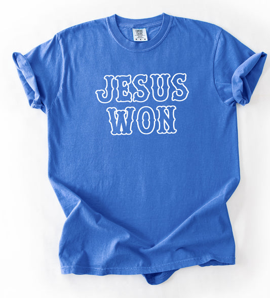 Blanchard Mission Trip Fundraiser - Jesus Won Shirt/ Youth and Adult Sizes/Comfort Colors Brand