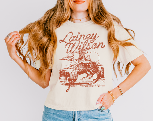 Comfort Colors CROP Tee / Heart Like A Truck Shirt / Country Western Shirt/ Lainey WIlson