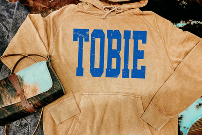 Tobie Hoodies/ Senatobia Warriors -TOBIE Acid Washed Hoodie / Quality Acid Washed Hoodie