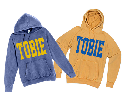 Tobie Hoodies/ Senatobia Warriors -TOBIE Acid Washed Hoodie / Quality Acid Washed Hoodie