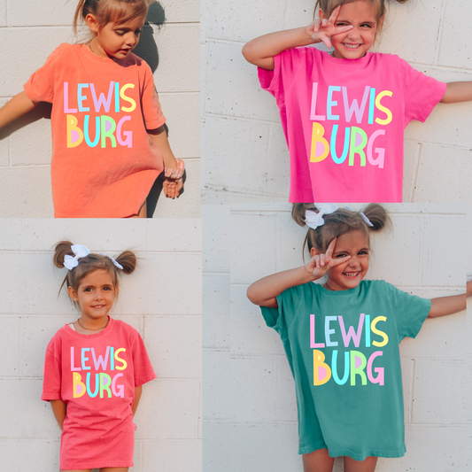 Comfort Colors Lewisburg Pastel Unisex Shirt / Youth and Adult Sizes/ Lewisburg -Desoto County Schools / Mississippi School Shirt