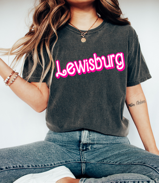 Comfort Colors Lewisburg Barbie Pink Patriots Font Unisex Shirt / Youth and Adult Sizes/ Lewisburg -Desoto County Schools /Lewisburg Patriots Mississippi School Shirt