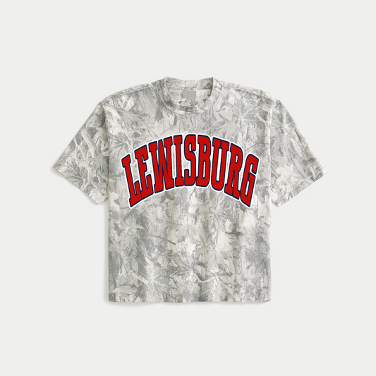 Camo Boxy Crop - Lewisburg - Or Another Team - Type In Boxes with Color Preferences - VERY LIMITED TIME