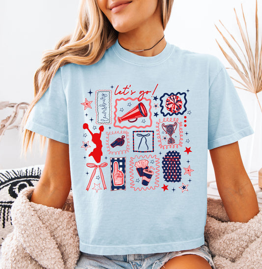 Boxy Crop Lewisburg Patriots Cheer Shirt /Adult Sizes