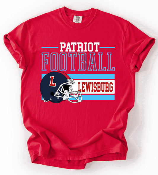 Comfort Colors Patriots Football Game Day Tee/ Lewisburg Patriots/ Marshall Patriots/Youth and Adult Sizes - Football Shirt