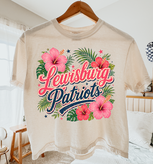 Lewisburg Patriots Hawaiian Theme Boxy Crop