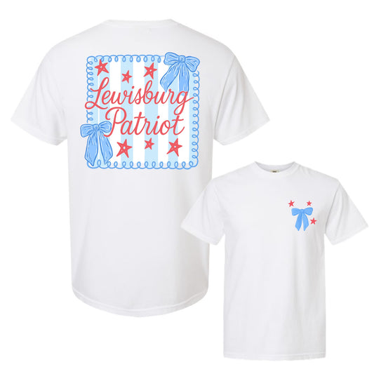 Lewisburg Volleyball Fundraiser - Comfort Colors Lewisburg Bow Shirt