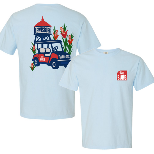 Lewisburg Volleyball Fundraiser - Comfort Colors Lewisburg Golf Cart Shirt