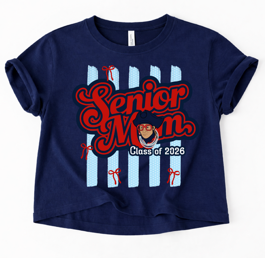 Senior Patriots Mama Cropped Tee/ Boxy Cropped Fit/ Lewisburg Patriots/ Marshall Patriots/ Pike Patriots