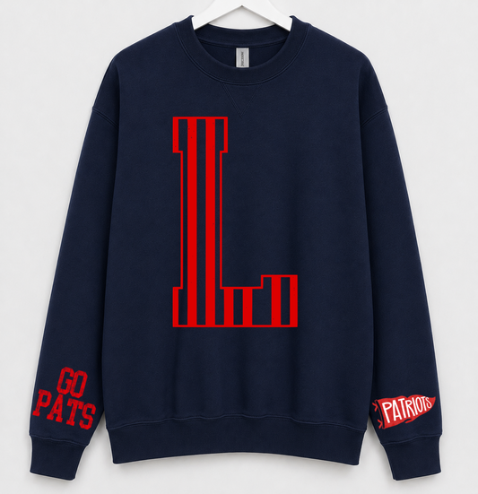 Lewisburg Stripe Sweatshirt / Youth and Adult Sizes/ Lewisburg -Desoto County Schools- Comfort Colors or Gildan Brand