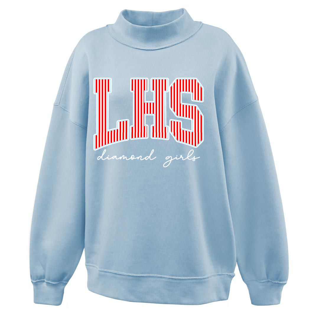 Lewisburg Diamond Girls Baby Blue Mockneck