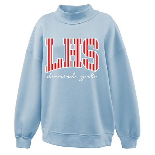 Lewisburg Diamond Girls Baby Blue Mockneck