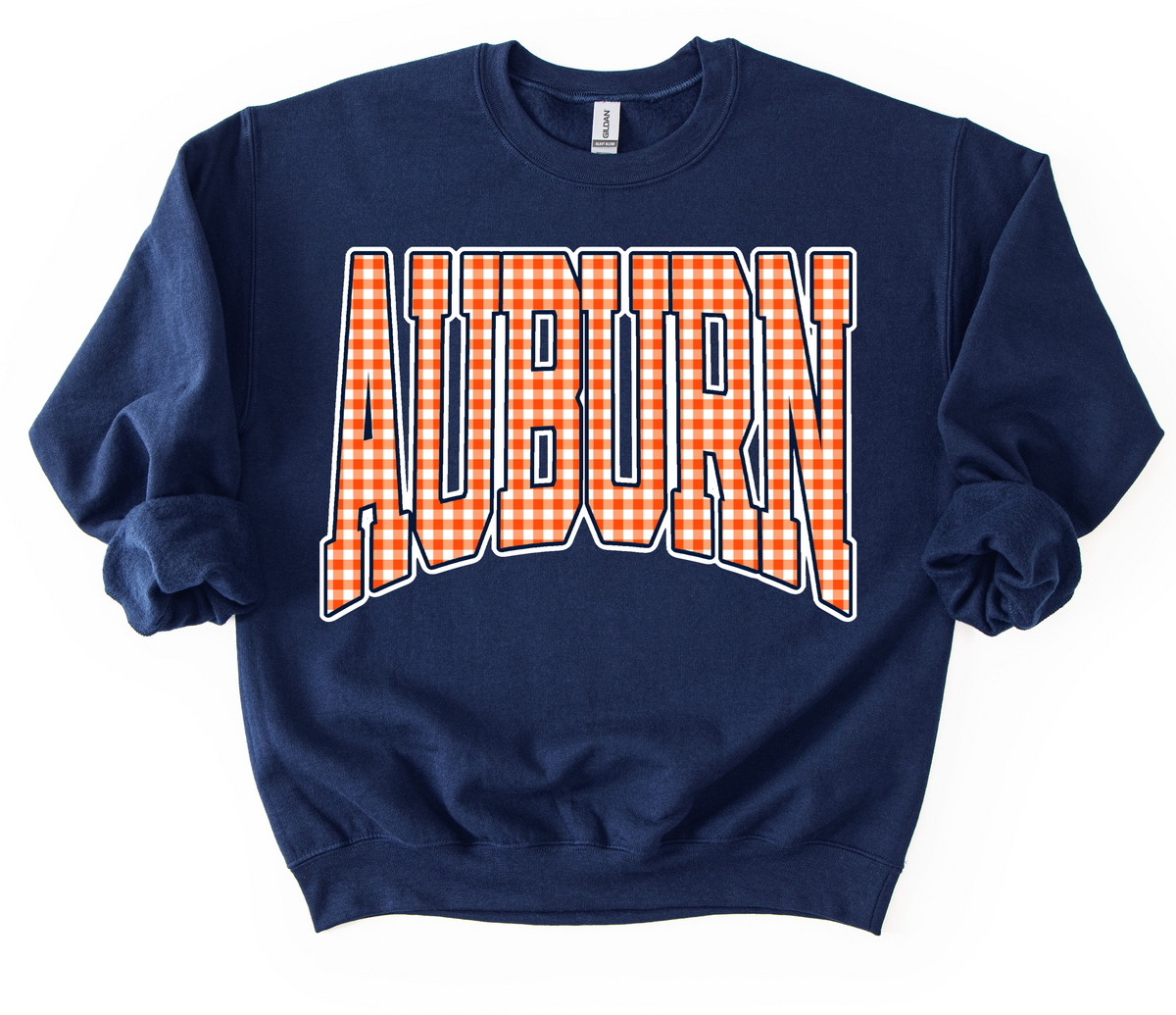 SPIRIT DROP -Auburn Gingham Print- Let's Go Tigers Unisex Sweatshirt/ Youth and Adult Sizes