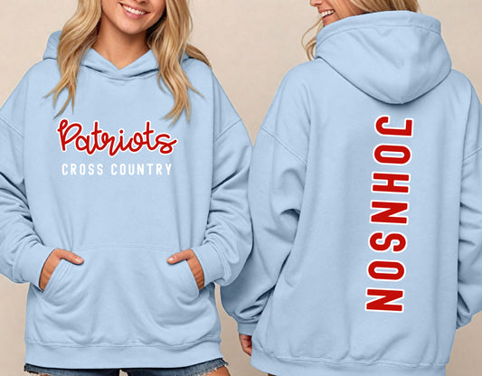 Lewisburg Cross Country Hoodie - Customized Front and Back