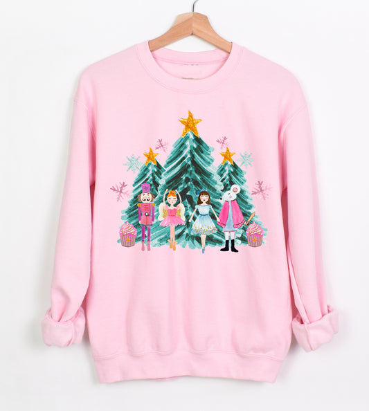 Gildan or Bella Canvas Watercolor Nutcracker Sweatshirt/ Christmas Sweatshirt