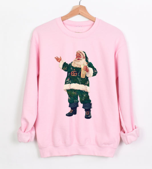 Adult Luxe Santa Sweatshirt/ Gildan or Bella Sweatshirt