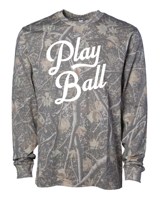 Long Sleeve Deadwook Camo - Play Ball Tee