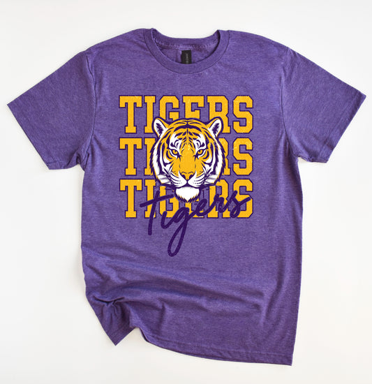 L S U Tigers Shirt/ LSU  Shirt- Gildan Softstyle