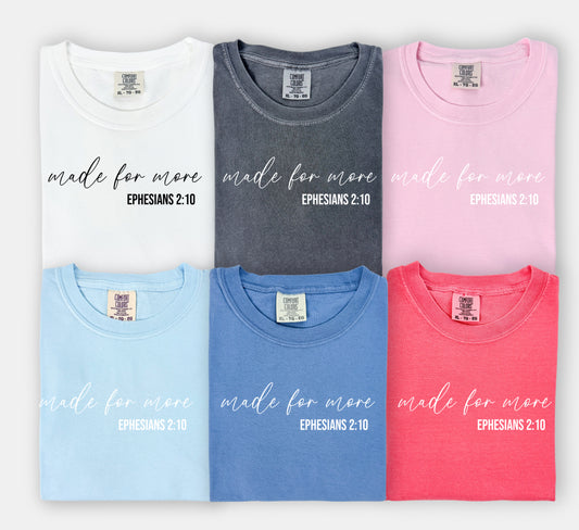 Comfort Colors Made For More/ Multiple Colors/ Youth and Adult Sizes