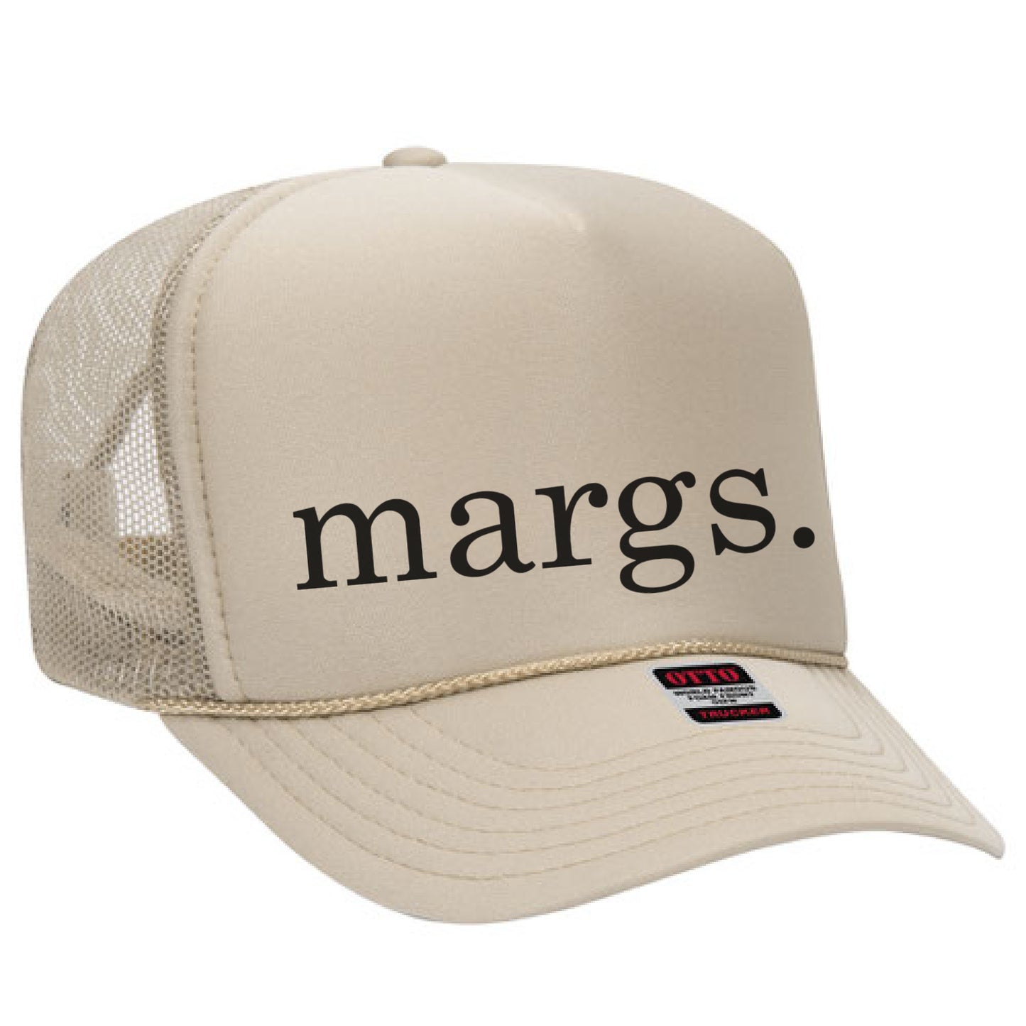 Margs Khaki Colored Trucker Hat/ Funny Gifts for Her