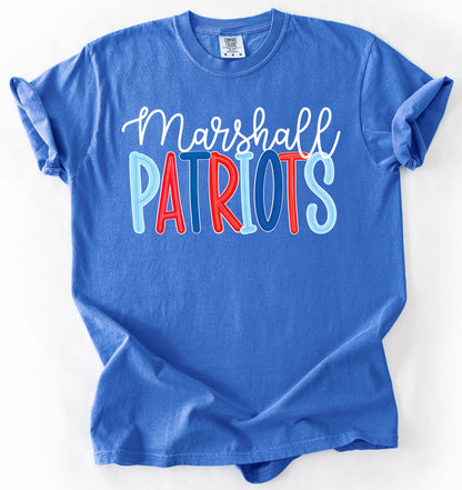 Comfort Colors Marshall Academy Patriots Shirt/ Youth and Adult Sizes