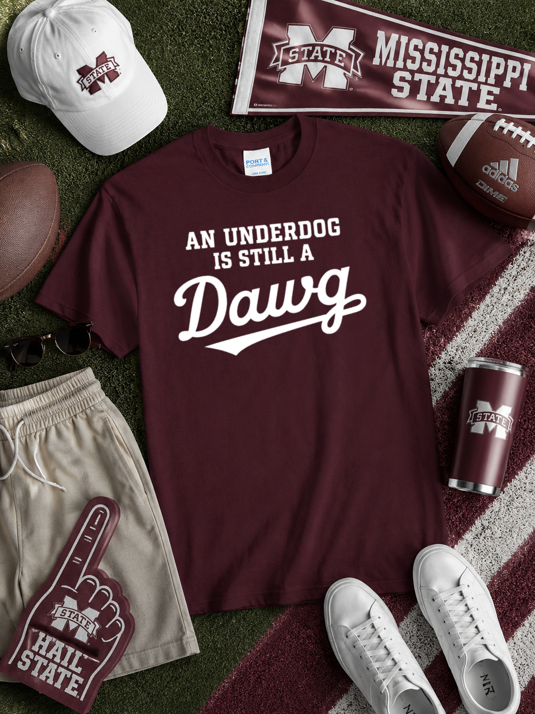 An Underdog is Still a Dawg Tee/ Available in Tall and Regular Sizes /- Youth and Adult Sizes