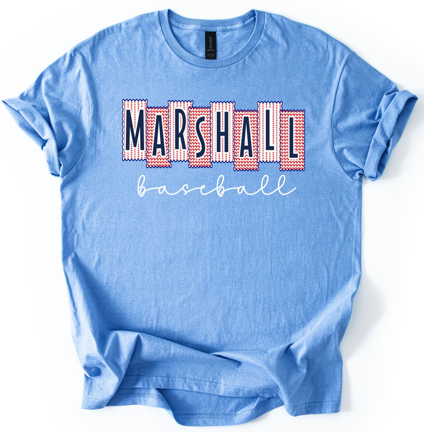 Gildan Softstyle Marshall Patriots Baseball Shirt/ Youth and Adult Sizes