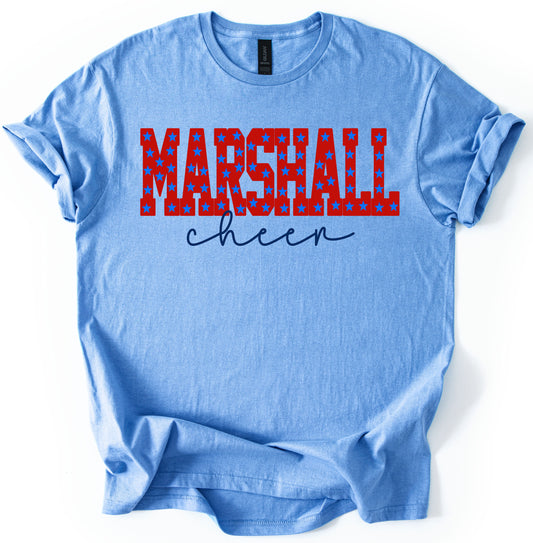 Gildan Softstyle Marshall Cheer Shirt/ Youth and Adult Sizes