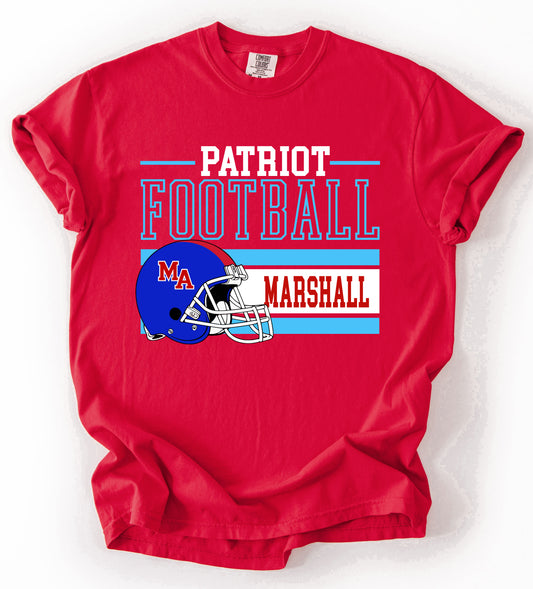 Comfort Colors or Gildan Softstyle Patriots Football Game Day Tee/ Marshall Patriots/Youth and Adult Sizes - Football Shirt